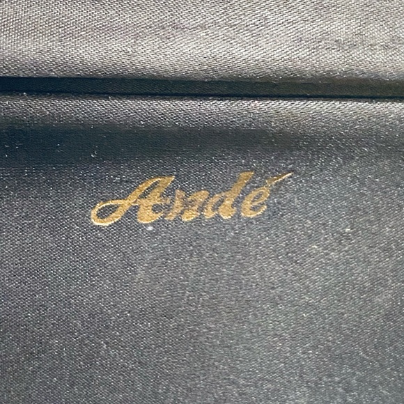 🌟HP🌟VTG 1950s Black Silk Knotted Strap Box Bag - Picture 5 of 13